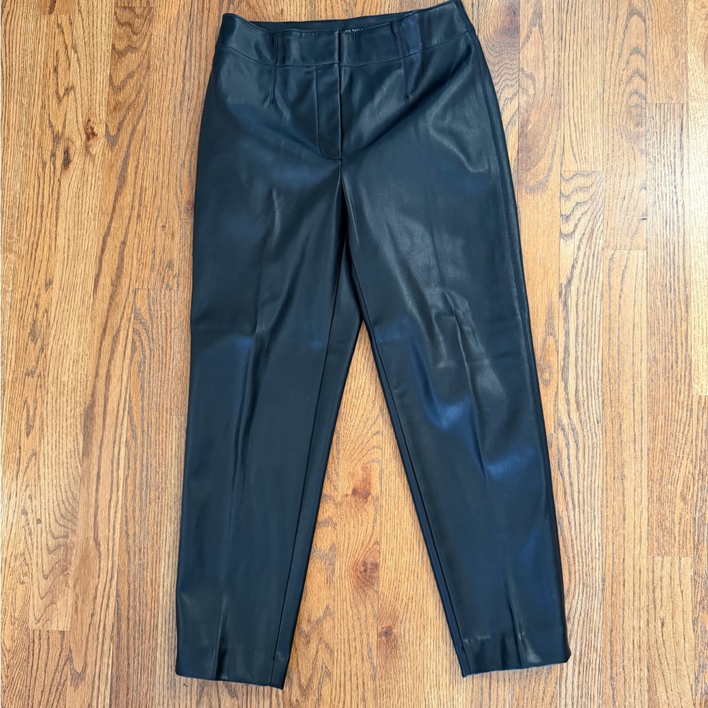 Ann Taylor Black Leather-Style Pants